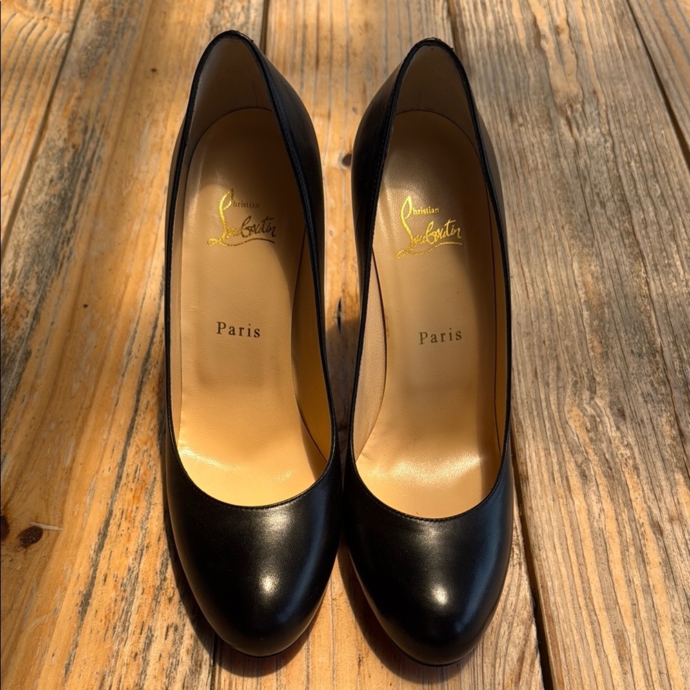 Christian Louboutin Black Leather Pumps